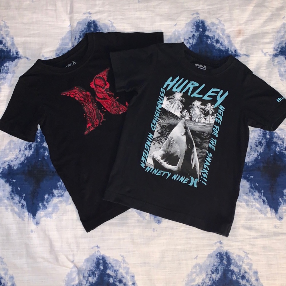 Boys Hurley tops in black